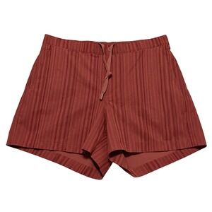 VRST Resort Short Print Mens LARGE Desert Rust Calm Stripe 5" Slim Fit New NWT
